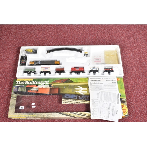 92 - A BOXED HORNBY OO GAUGE THE RAILFREIGHT TRAIN SET, No.R726, comprising class 37 locomotive No.37 063... 