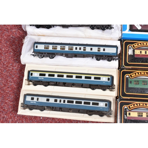 99 - A QUANTITY OF MAINLY BOXED AND PART BOXED OO GAUGE COACHING STOCK, assorted models by Mainline and A... 