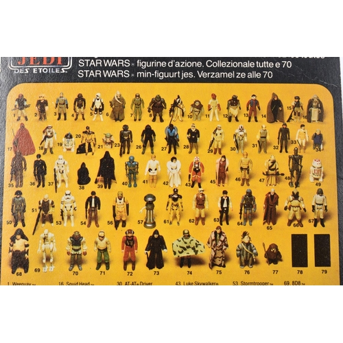 147 - TWO SEALED PALITOY STAR WARS TRILOGO 'RETURN OF THE JEDI' FIGURES TO INCLUDE HAN SOLO (IN TRENCH COA... 