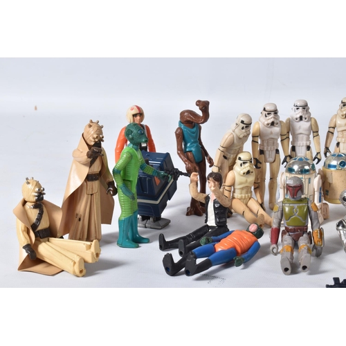 153 - A COLLECTION OF UNBOXED AND PLAYWORN FIRST TWENTY ONE 1977-1979 STAR WARS FIGURES, to include 3 R2-D... 