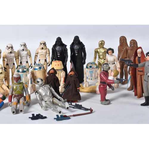 153 - A COLLECTION OF UNBOXED AND PLAYWORN FIRST TWENTY ONE 1977-1979 STAR WARS FIGURES, to include 3 R2-D... 