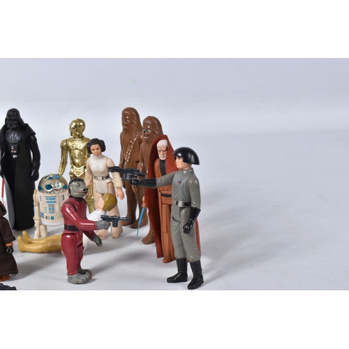 153 - A COLLECTION OF UNBOXED AND PLAYWORN FIRST TWENTY ONE 1977-1979 STAR WARS FIGURES, to include 3 R2-D... 