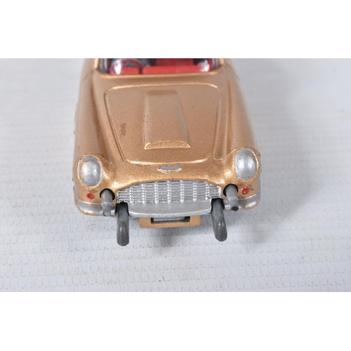 155 - A BOXED CORGI TOYS JAMES BOND ASTON MARTIN D.B.5, No.261, an example of the rarer toffee gold versio... 