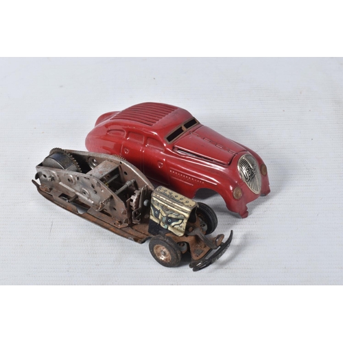 156 - A BOXED SCHUCO 3000 TELESTEERING CAR, version with green car which appears complete and in good cond... 