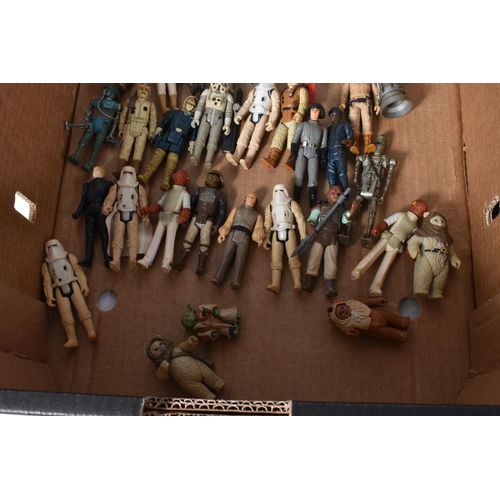 160 - A QUANTITY OF ASSORTED VINTAGE STAR WARS FIGURES, majority are Hong Kong made marked LFL from the ea... 