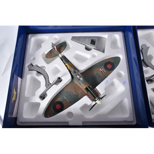 169 - TWO BOXED CORGI CLASSICS THE AVIATION ARCHIVE WWII EUROPE AND AFRICA FIGHTER AIRCRAFT MODELS, both 1... 