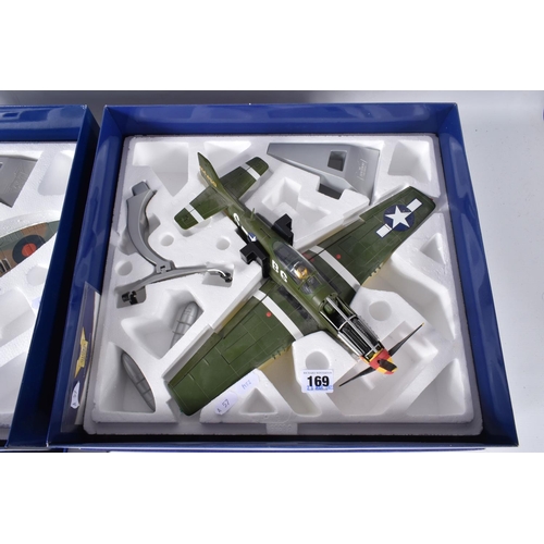 169 - TWO BOXED CORGI CLASSICS THE AVIATION ARCHIVE WWII EUROPE AND AFRICA FIGHTER AIRCRAFT MODELS, both 1... 