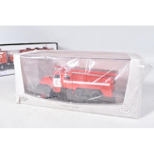 174 - A BOXED START SCALE MODELS URAL 375N MOSCOW FIRE ENGINE, No.102 (SSM No.1231, 1:43 scale, still seal... 