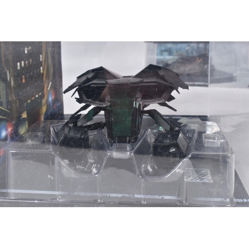 175 - TWELVE EAGLEMOSS DC VEHICLES IN ACRYLIC CASES, to include a Dark Knight Rises the Bat, various other... 