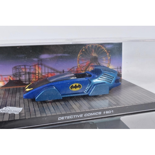 175 - TWELVE EAGLEMOSS DC VEHICLES IN ACRYLIC CASES, to include a Dark Knight Rises the Bat, various other... 