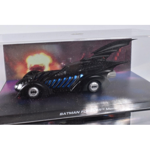 175 - TWELVE EAGLEMOSS DC VEHICLES IN ACRYLIC CASES, to include a Dark Knight Rises the Bat, various other... 