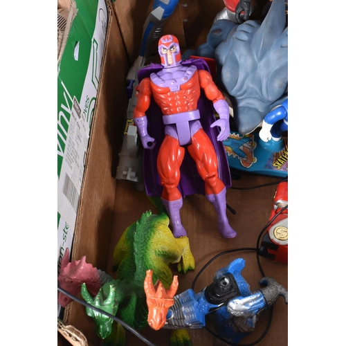 176 - A QUANTITY OF UNBOXED AND ASSORTED ACTION FIGURES AND ROBOTS ETC., to include Tiger Electronics Dino... 