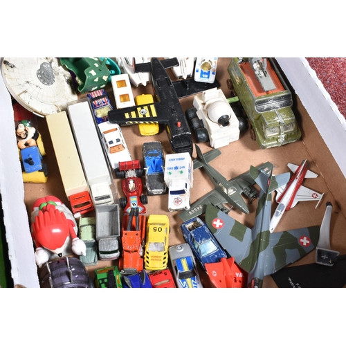 177 - A QUANTITY OF BOXED AND UNBOXED PLAYWORN DIECAST VEHICLES, to include unboxed Dinky Toys Auto-Union ... 