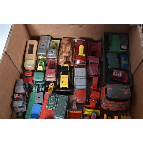 190 - A QUANTITY OF UNBOXED AND ASSORTED PLAYWORN DIECAST VEHICLES, to include Dinky Toys Volkswagen Karma... 