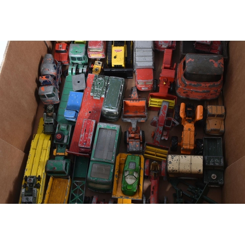 190 - A QUANTITY OF UNBOXED AND ASSORTED PLAYWORN DIECAST VEHICLES, to include Dinky Toys Volkswagen Karma... 