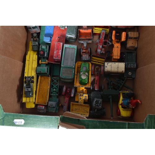 190 - A QUANTITY OF UNBOXED AND ASSORTED PLAYWORN DIECAST VEHICLES, to include Dinky Toys Volkswagen Karma... 