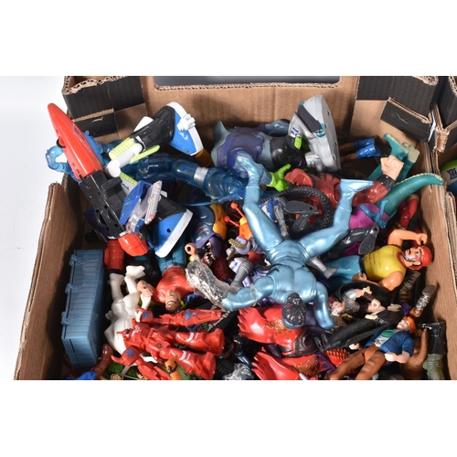 194 - A QUANTITY OF UNBOXED AND ASSORTED ACTION FIGURES, all in playworn condition, to include Bandai Powe... 