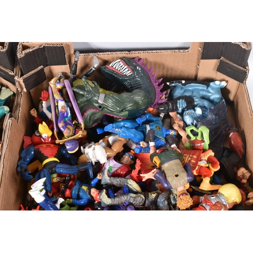 194 - A QUANTITY OF UNBOXED AND ASSORTED ACTION FIGURES, all in playworn condition, to include Bandai Powe... 