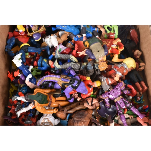 194 - A QUANTITY OF UNBOXED AND ASSORTED ACTION FIGURES, all in playworn condition, to include Bandai Powe... 