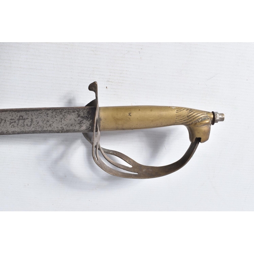 277 - A US 1917 WINCHESTER BAYONET, a nineteenth century basket HILT sword and another curved blade sword,... 