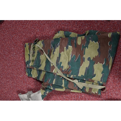 362 - A BOX OF MIXED ARMY CLOTHING, to include, trousers, shirts, jumper etc, the majority are olive green... 