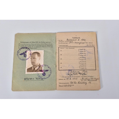 310 - WWII SOLDBUCH FOR A MEMBER OF SS POLIZEI REGIMENT 17 ,JOHANN FRA, DOB 15/12/1915,  place Riedling No... 