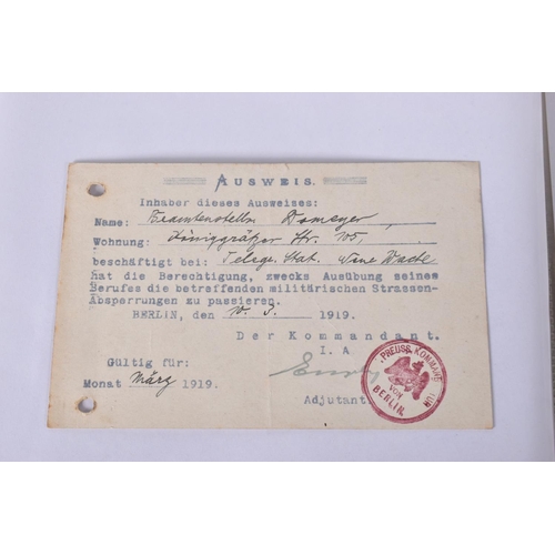 333 - RICHARD DOMEIER, WWI SERGEANT INFANTRY / TELEGRAPH INSPECTOR, includes Photograph permit by the Gove... 