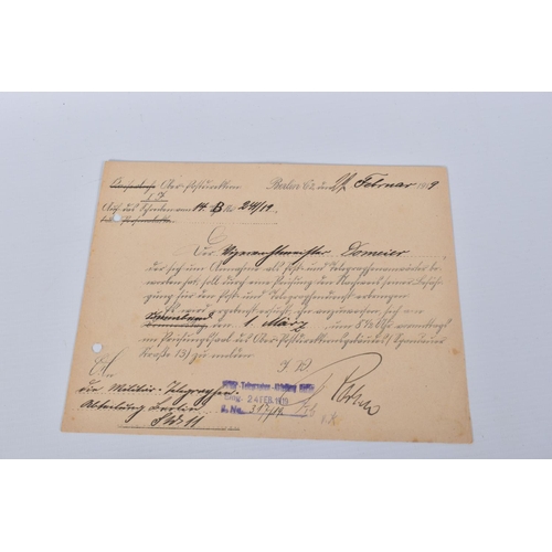 333 - RICHARD DOMEIER, WWI SERGEANT INFANTRY / TELEGRAPH INSPECTOR, includes Photograph permit by the Gove... 