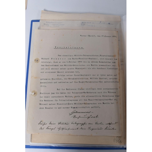 333 - RICHARD DOMEIER, WWI SERGEANT INFANTRY / TELEGRAPH INSPECTOR, includes Photograph permit by the Gove... 