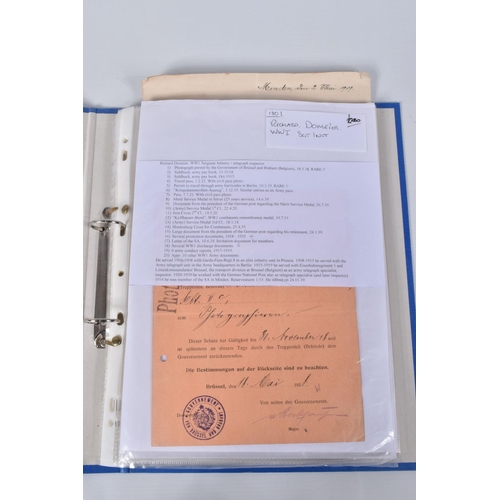 333 - RICHARD DOMEIER, WWI SERGEANT INFANTRY / TELEGRAPH INSPECTOR, includes Photograph permit by the Gove... 