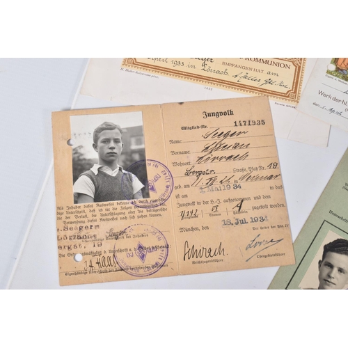 334 - LUCIAN SEEGER, DOB: 11/12/1921, PLACE WEIMAR, INCLUDES extensive collection of documents, photos, re... 