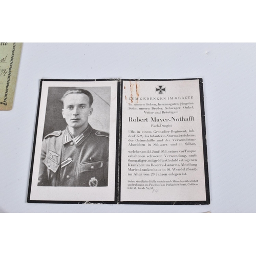 335 - ROBERT MAYER NOTHAFFT KIA (ARMY) , born 25/02/1920, in Schunberg, included are documents and passes ... 