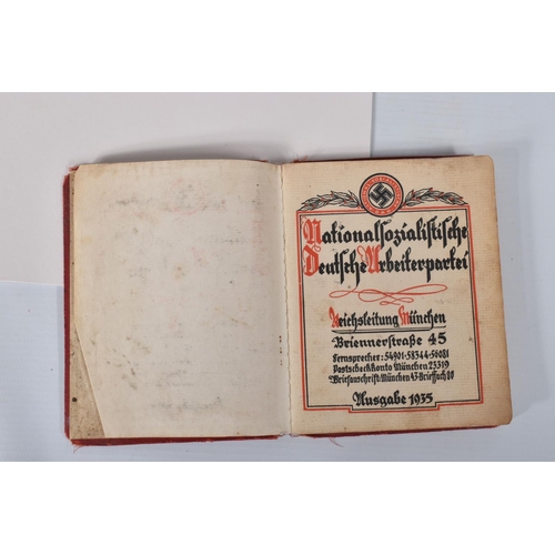 342 - GERMAN NATIONAL SOCIALIST WORKERS PARTY MEMBERSHIP BOOK (NSDAP) for Wilhelm Hoffmann, DOB 06/05/1914... 