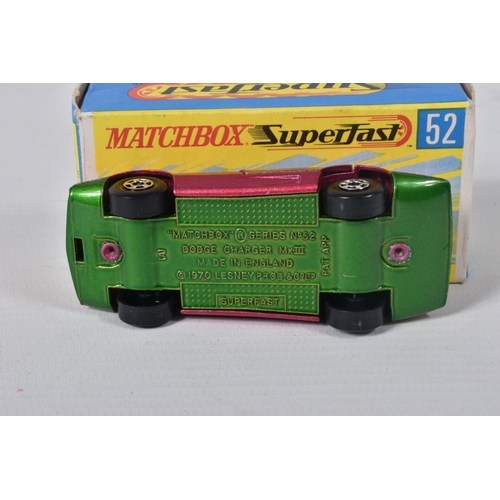 35 - A QUANTITY OF BOXED MATCHBOX SUPERFAST DIECAST VEHICLES, Mercedes Trailer, No.2, in gold with yellow... 
