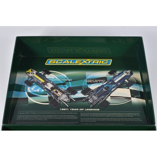 37 - A BOXED SCALEXTRIC LIMITED EDITION 1967 YEAR OF LEGENDS TWO CAR SET, No.C2923A, complete with both c... 