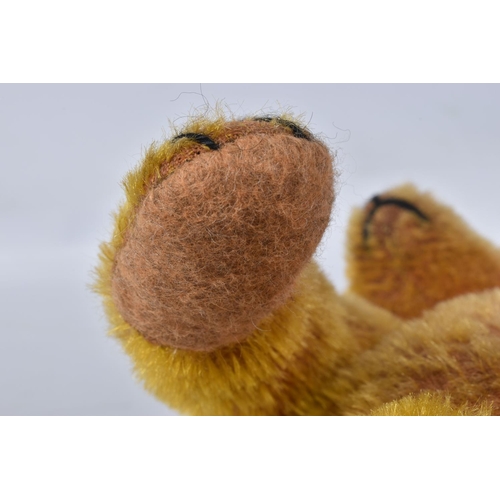 39 - AN AMERICAN ORANGE BRISTLE MOHAIR TEDDY BEAR, c.1914 - 1920, replacement glass eyes, horizontal stit... 