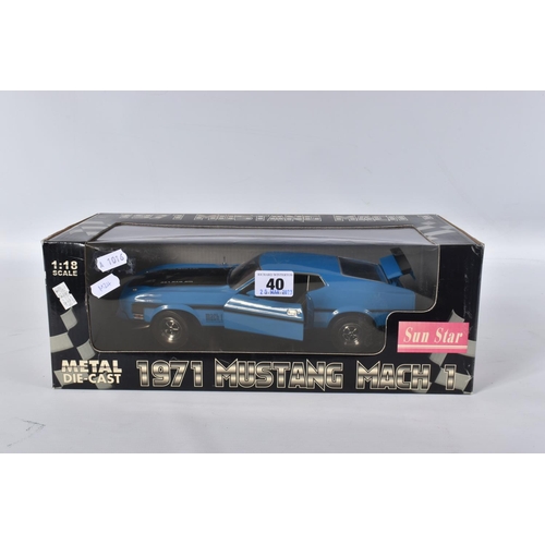 40 - A COLLECTION OF ASSORTED BOXED 1:18 SCALE DIECAST AMERICAN CAR MODELS, to include Ertl Collectibles ... 