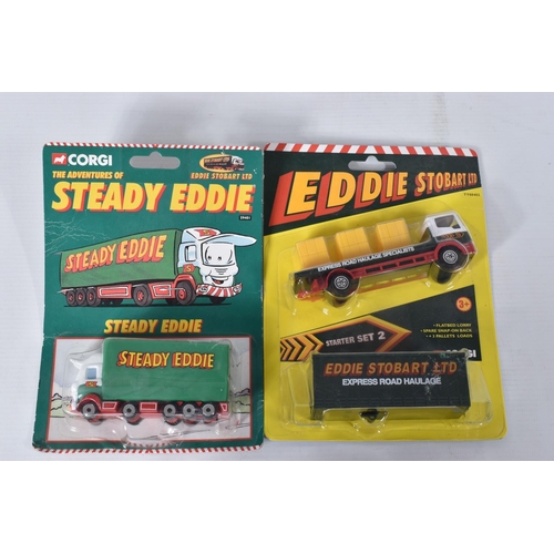 43 - A COLLECTION OF EDDIE STOBART RELATED DIECAST VEHICLES, to include Corgi Classics Motorway Trucks se... 