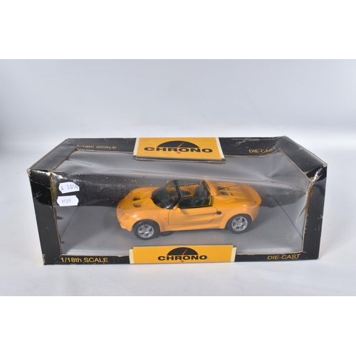 44 - A COLLECTION OF ASSORTED BOXED 1:18 SCALE DIECAST SPORTS CAR MODELS, assorted models of British, Ame... 