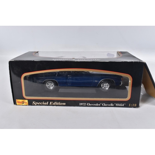 44 - A COLLECTION OF ASSORTED BOXED 1:18 SCALE DIECAST SPORTS CAR MODELS, assorted models of British, Ame... 