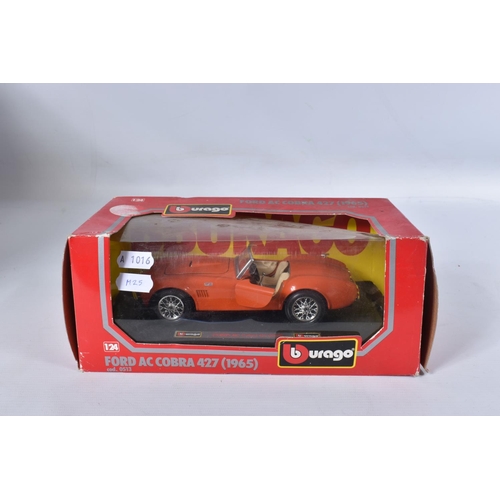 44 - A COLLECTION OF ASSORTED BOXED 1:18 SCALE DIECAST SPORTS CAR MODELS, assorted models of British, Ame... 