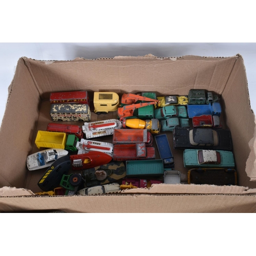 57 - A QUANTITY OF UNBOXED AND ASSORTED PLAYWORN DIECAST VEHICLES, to include Dinky Supertoys Karrier B.B... 