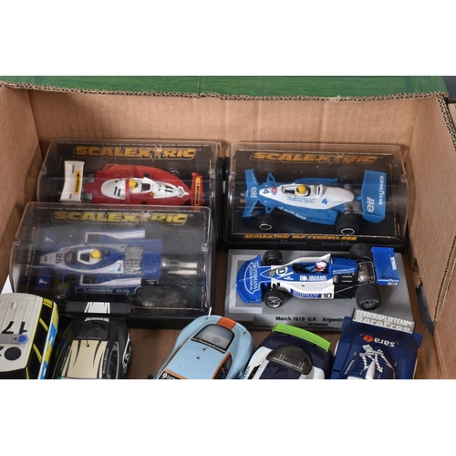 59 - A COLLECTION OF BOXED AND UNBOXED  MAINLY SCALEXTRIC RACING CAR MODELS, 1970's and later, to include... 