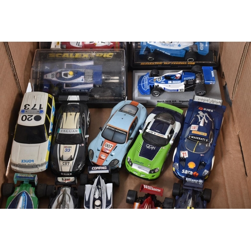 59 - A COLLECTION OF BOXED AND UNBOXED  MAINLY SCALEXTRIC RACING CAR MODELS, 1970's and later, to include... 