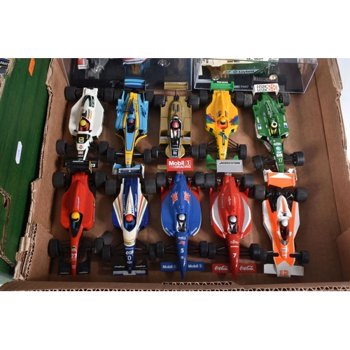 59 - A COLLECTION OF BOXED AND UNBOXED  MAINLY SCALEXTRIC RACING CAR MODELS, 1970's and later, to include... 