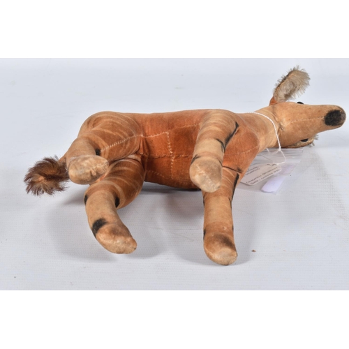 64 - A STEIFF VELVET OKAPI, c.mid 20th century, black glass eyes (one chipped),missing button and label f... 