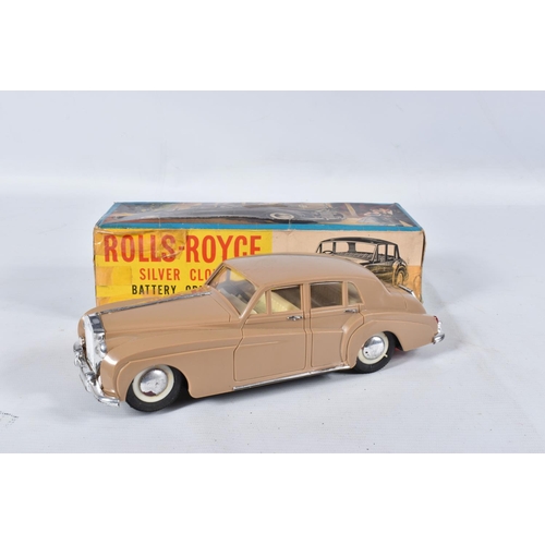 69 - A BOXED L B (HONG KONG) PLASTIC BATTERY OPERATED BUMP & GO ROLLS ROYCE SILVER CLOUD, No.10001, not t... 