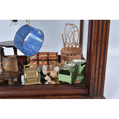 72 - AN OAK GLAZED TABLE TOP DISPLAY CASE, c.1920, missing two pieces from top but otherwise in fairly go... 