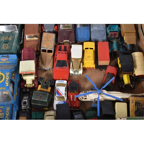 76 - A QUANTITY OF UNBOXED AND ASSORTED PLAYWORN DIECAST VEHICLES, to include Spot-On Armstrong Siddeley ... 