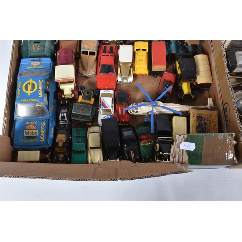 76 - A QUANTITY OF UNBOXED AND ASSORTED PLAYWORN DIECAST VEHICLES, to include Spot-On Armstrong Siddeley ... 